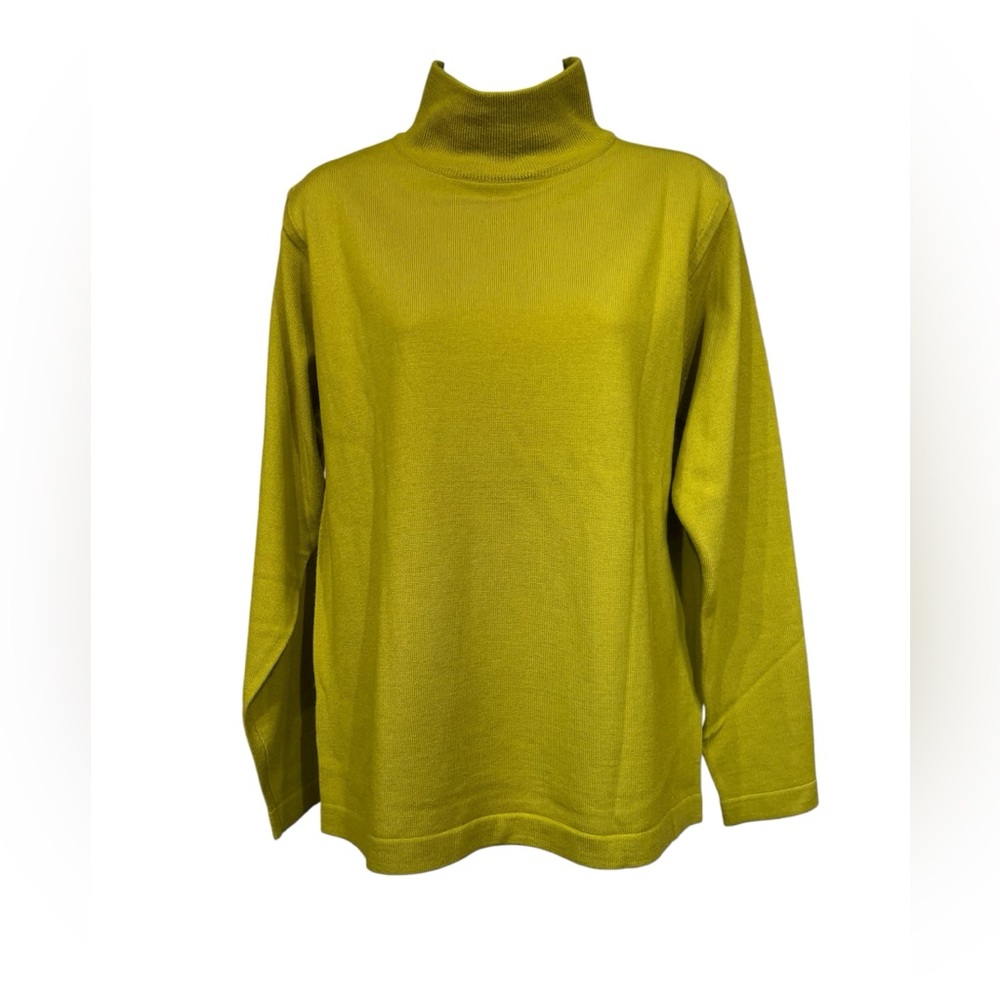 Jacqueline Ferrar Olive Green Turtleneck Sweater